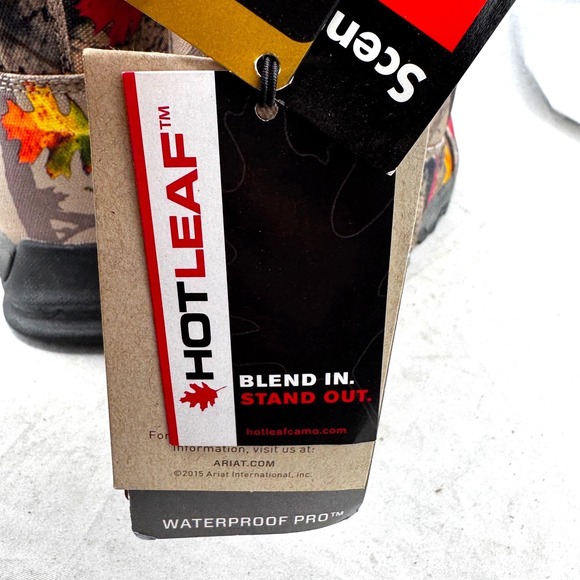 NEW Ariat Hot Leaf 7 Waterproof 400 Gram Hunting Boots Womens 11B Camo Scentmask - Picture 14 of 16